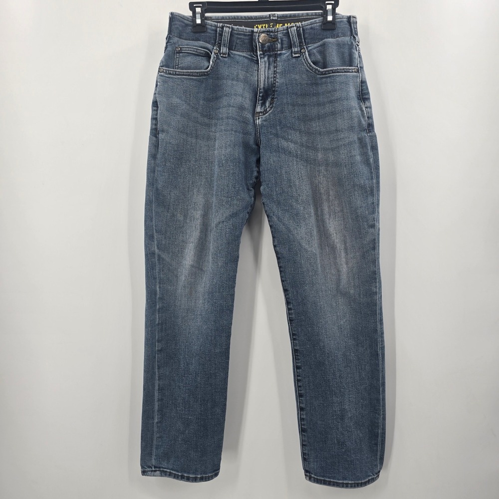 Lee Jeans Mens 30x28 Extreme Motion Straight Leg Jeans Medium Wash Blue Denim